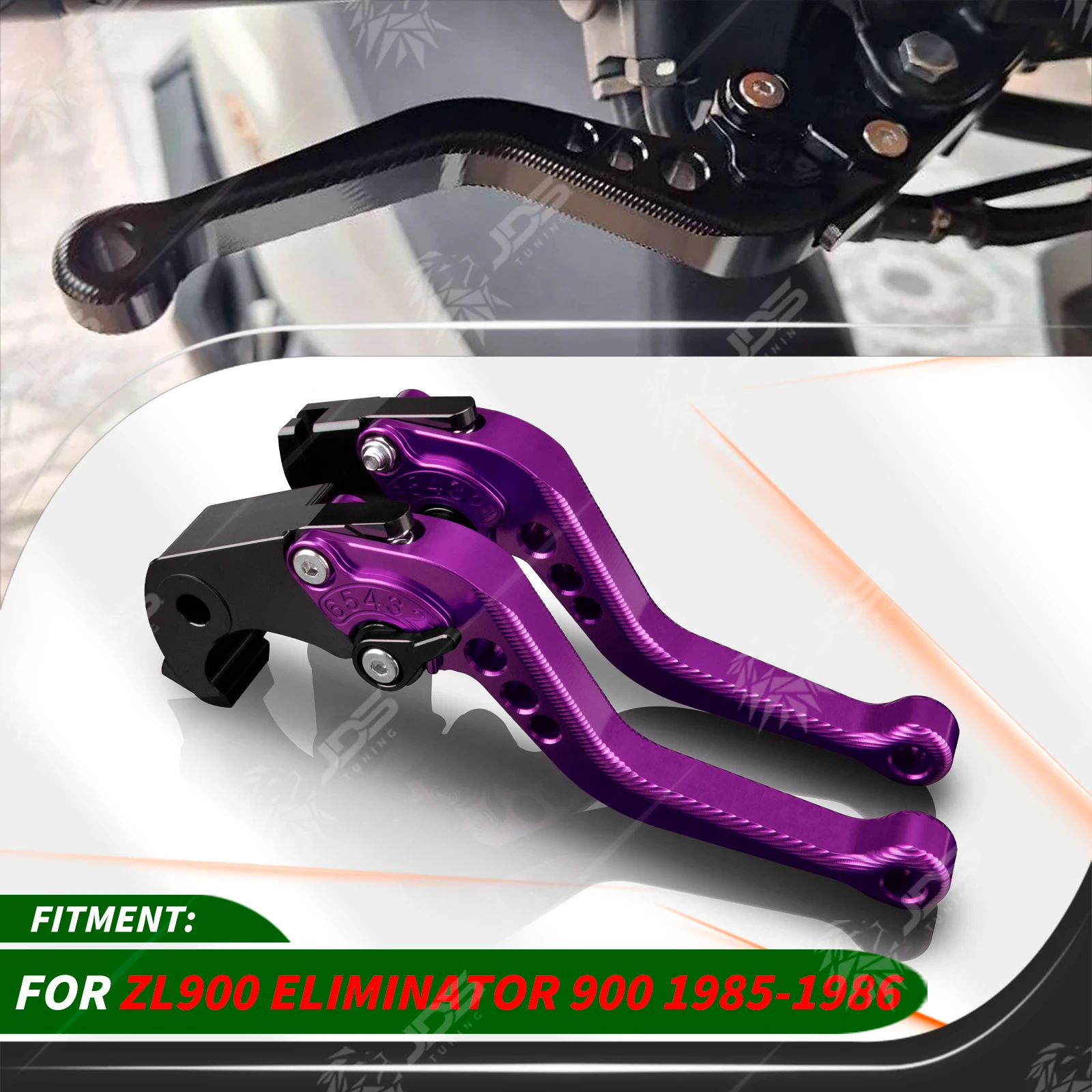 For Kawasaki ZL900 ELIMINATOR 900 1985-1986 Sport Short Brake Lever Set Adjustable Handle Levers Three-Fingers Accessories