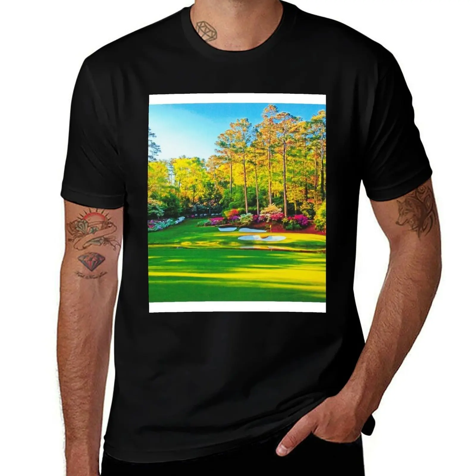 Hole 13 at Augusta National Golf Course T-Shirt Breathable Travel T-Shirt