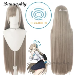 Game Blue Archive Cosplay Halo Ichinose Asuna Cosplay Wig 100cm Long Straight Synthetic Hair Halloween Party Customized