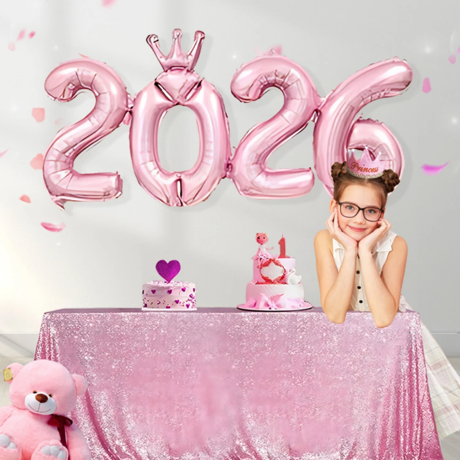 

2026 Gold Crown Foil Number Balloons For 2026 New Year Christmas Eve Festival Party Supplies Graduation Decorations Party Props