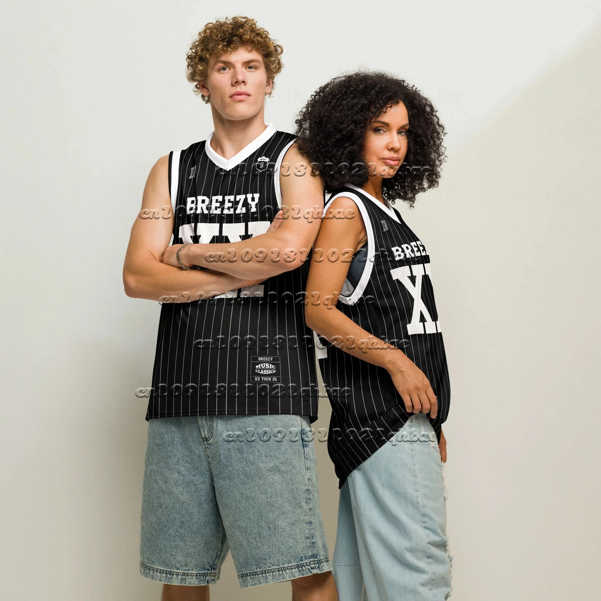 

2025 New Motorcycle Racing Tank Top Summer Breathable Speed Drying Cycling Suit Men Women Chris Brown XX Tour Basketball Jersey