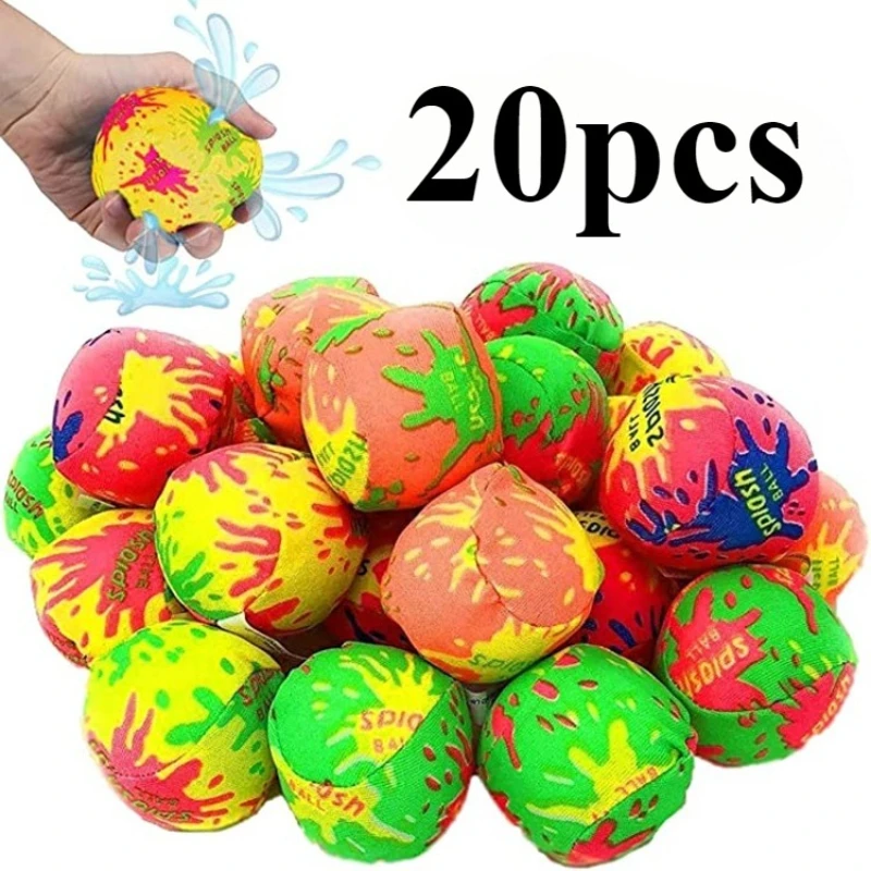 20 Stück Hundespielzeug, Spritzbälle für den Pool, wiederverwendbare Wasserstoffbälle, saugfähige Blasenbälle, Sommer-Strandpartys