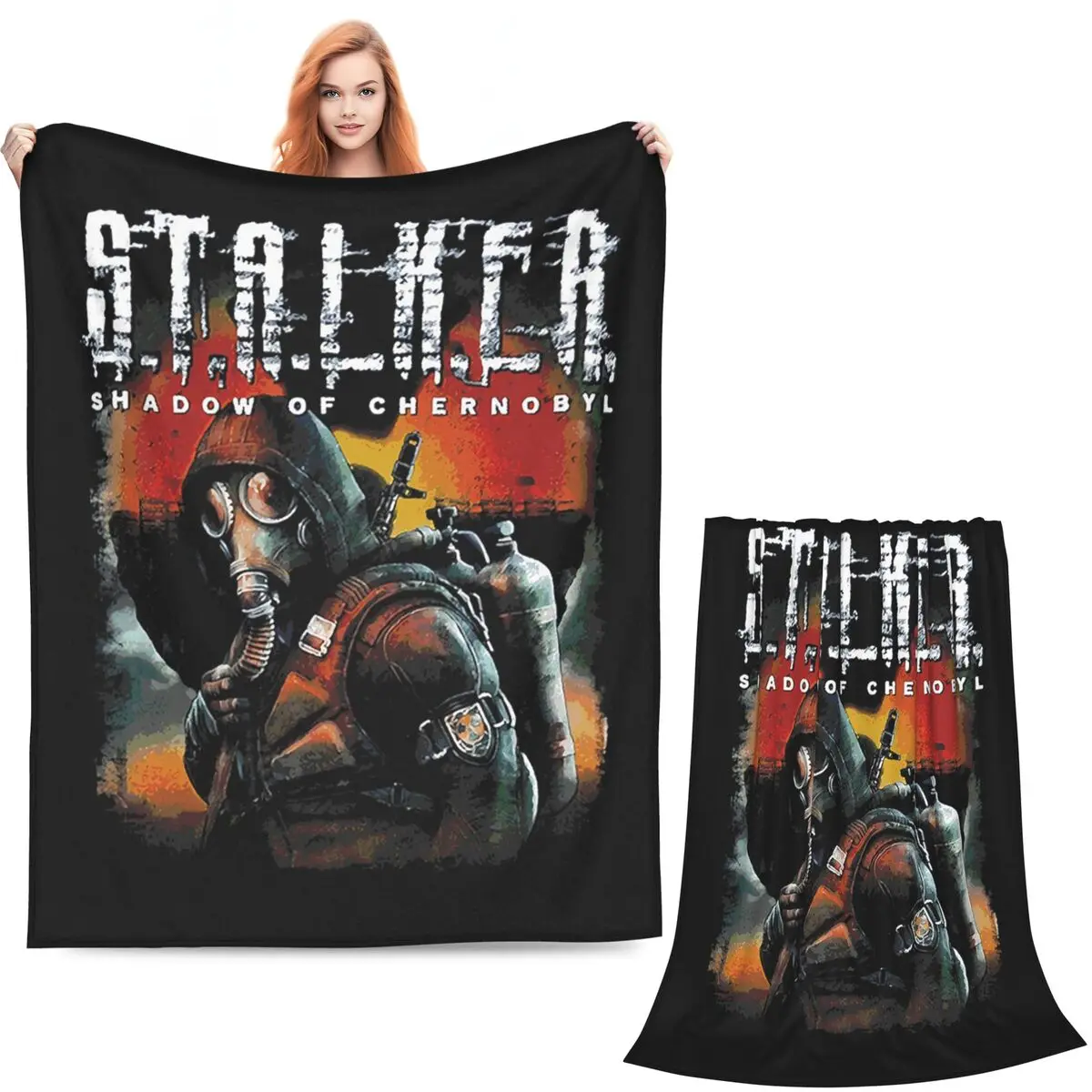 Stalker Shadow Of Chernobyl Blanket Soft Warm Flannel Throw Blanket Bedspread for Bed Living room Picnic Travel Home Couch