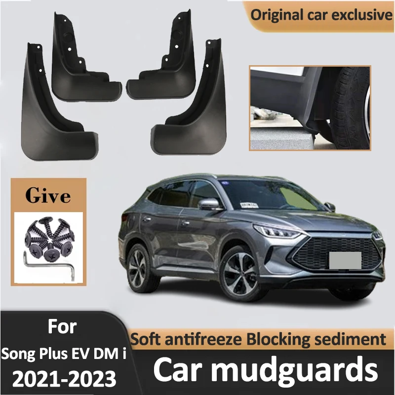 

Car Fender For BYD Song Plus EV DM i DM-i Mud Flaps 2021 2022 2023 Accessories Splash Guards Anti-sand splash Wheel Mudguards