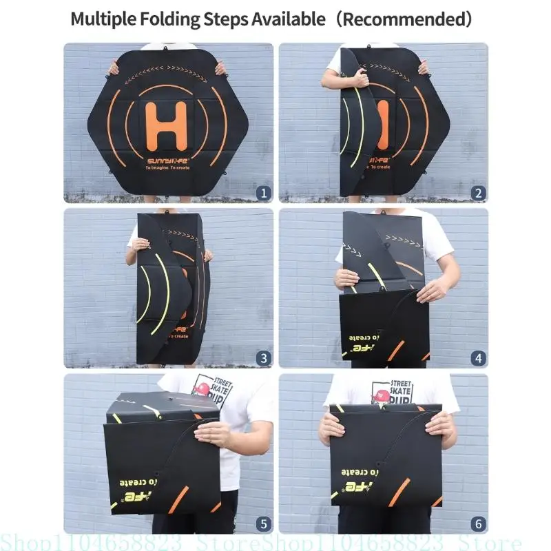 652F Takeoff and Landing Pad Waterproof Foldable Parking Apron with Storage Bag & Ground Nails for Mavic3 Pro/Inspire3