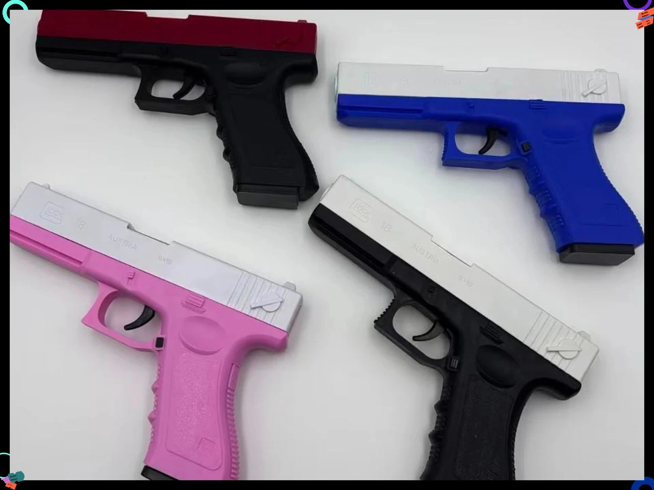 Pistola de Aire Comprimido de Alta Calidad 4style, Pistola de Juguete Manual con Balas Blandas, Cargador Inferior, Láser, Deportes al Aire Libre, Armas para Juegos CS, Regalo para Niños