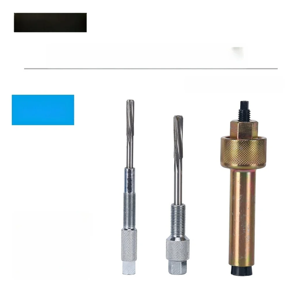Carbon Steel Glow Pin Extractor Tool Set 3 Piece for Diesel Engine Repair Includes Drill Tap and Slide Hammer Puller