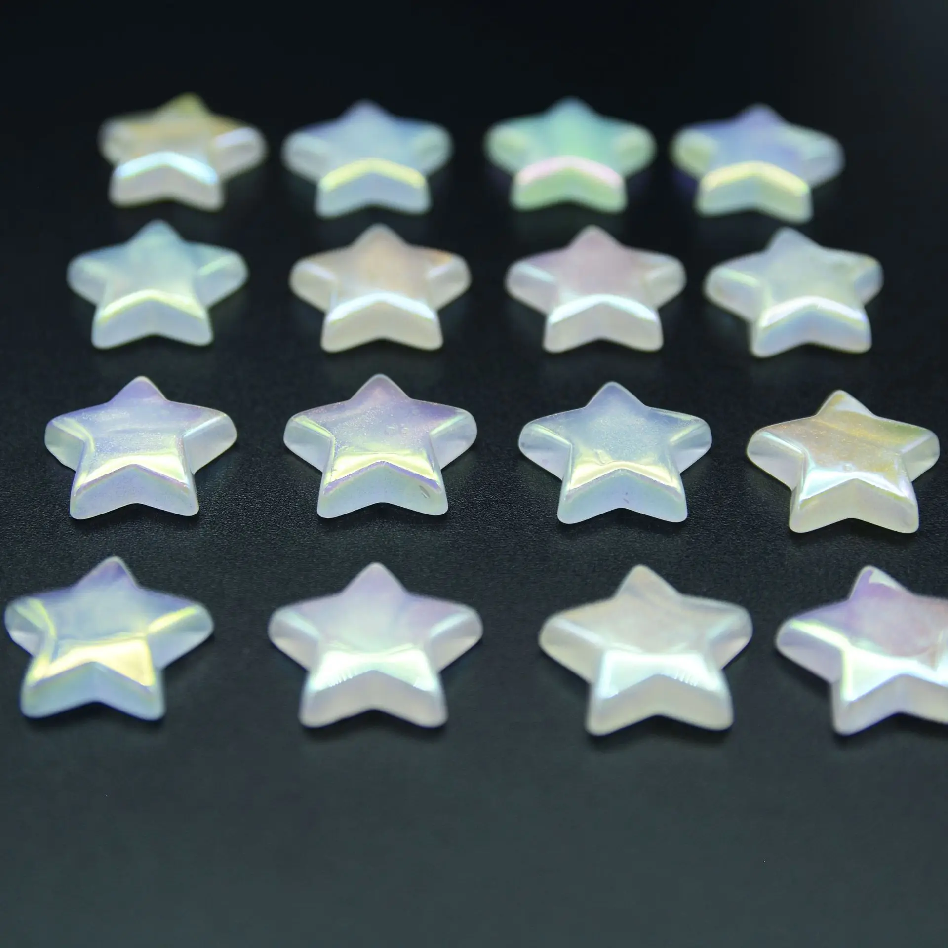 10 Pieces  18mm Fantasy Colorful Bright Star Scattered Beads  DIY Charm Manufacturing Hair Accessories Phone Case Accessories