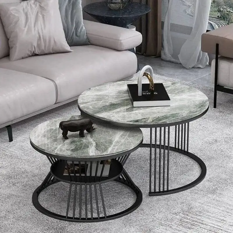 Table Marble Coffee Stone Minimalist Aesthetic Nordic Korea Side Table Designer Industria Mueble Salon Living Room Accessories