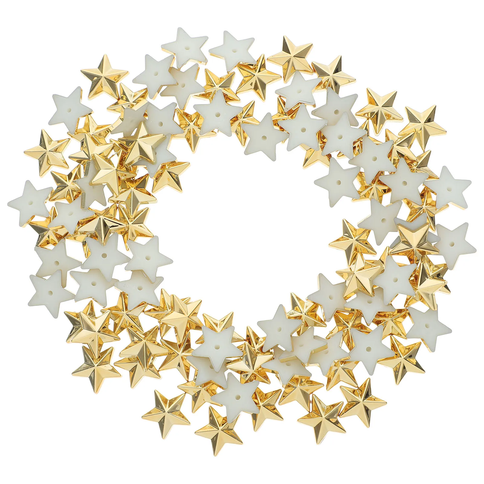 

100 Pcs Acrylic Pentagram Charm Beads for Bracelets Rhinestones Flatback Bulk Cool