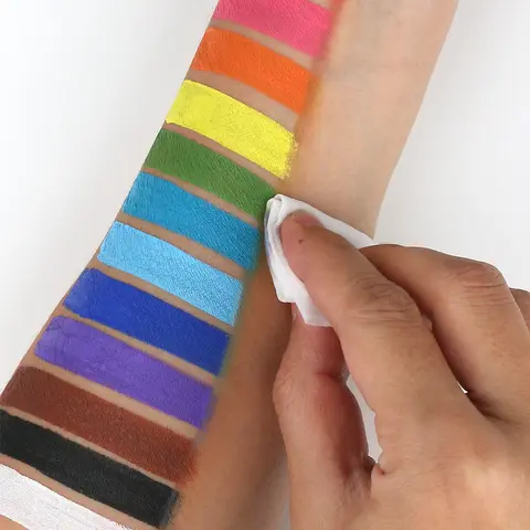 Bowitzki 18g Peinture professionnelle pour le visage et le corps à base d'eau, maquillage sûr, couleur unique pour adultes