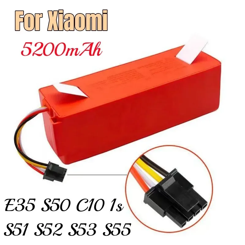 100% 。 orijinal elektrikli süpürge robotu pil paketi borock S5 Max, S50, S51, S52, S55, aksesuarlar, 14.8 V, 5200 MAh,