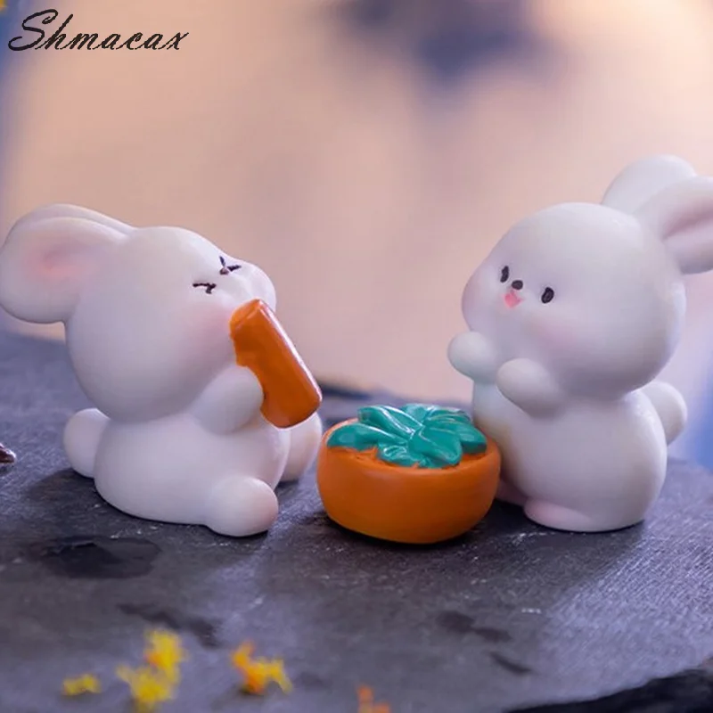 Cartoon Schattig Mid Autumn Festival Konijnenpop Mid Autumn Festival Mooncake Tafelversiering Schattig Konijnenhars Ornament Cadeau