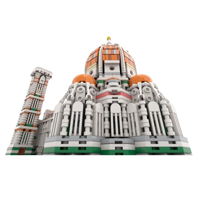 New Idea Urban Street View Architecture Cathedral of Florence MOC Technic Building Block Model DIY Creative Bricks Toys For Kids