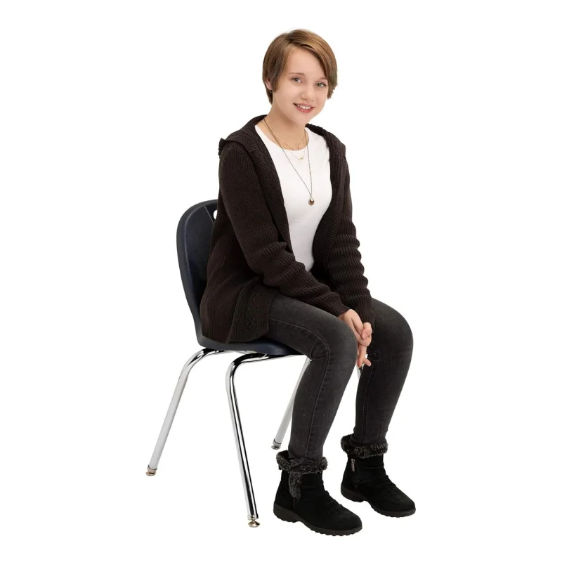 (UUX) Schulstühle der Structure-Serie für Klassenzimmer, 18" Sitzhöhe, Graphit, 4er-Pack UQ