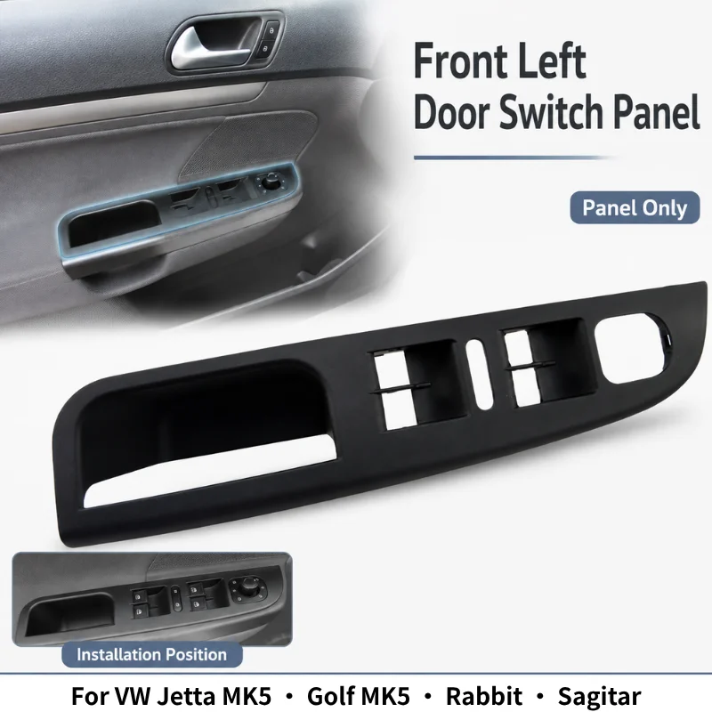Front Armrest Upper Panel Interior Vordertür Window Switch Bezel Trim For Golf 5 For Jetta MK5 1K4868049C – Detail 1
