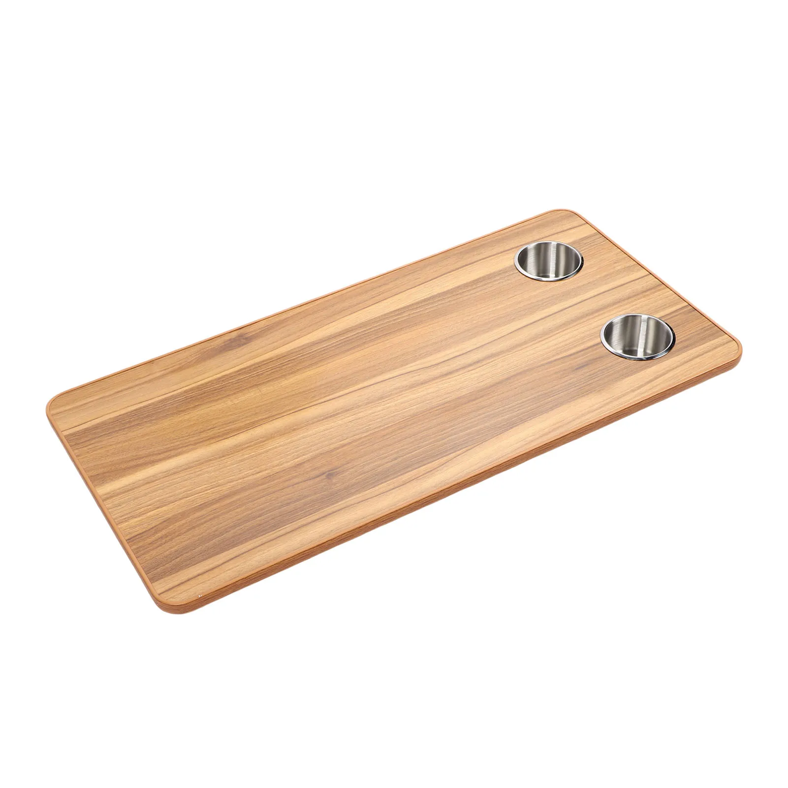 

RV Table Top with 2 Cup Holders Wood Boat Table Top Panel 31.49x15.74in for Work Dining for Trailer Motorhome Yacht Deck