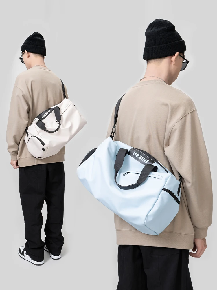 large-capacity-yoga-travel-bag-men's-short-trip-handbag-dry-wet-separation-storage-bag-fitness-gym-bag-oxford-cloth-foldable