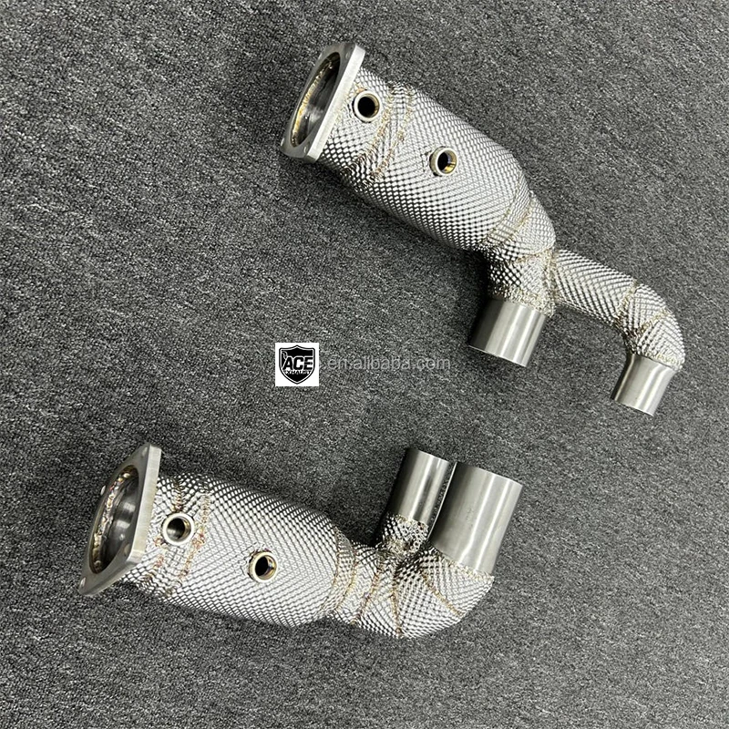 Leistungs-Auspuff-Downpipe für Porsche Carrera 911 991.2 3.0T mit Hitzeschutz, Automobil-Upgrade-Leistungsteil – Detail 9