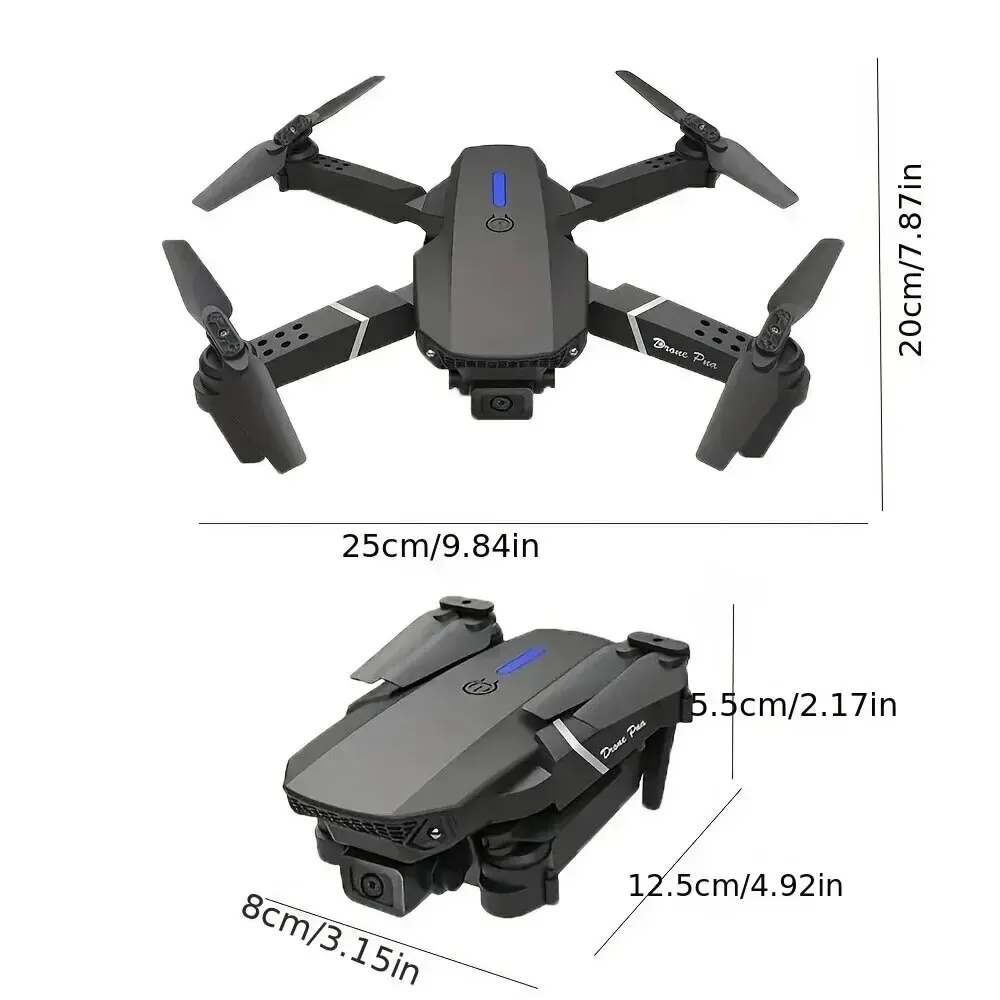 2024 E88Pro RC Drone 4K 1080P grandangolare HD fotocamera pieghevole elicottero WIFI FPV altezza tenere giocattolo regalo