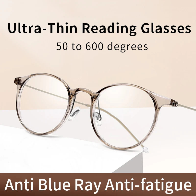 

Ultra-light Reading Glasses Blue Light Blocking Ultra-Thin Resin Lens Ladies On Strength Presbyopia Eyeglasses for Women