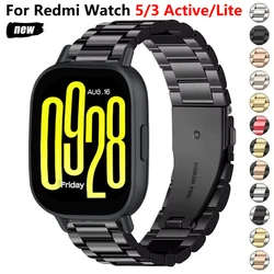 Watchband For Xiaomi Redmi Watch 5 Active Bracelet Metal Strap For Redmi Watch 5 Lite Correa Stainless Steel Replacement Band