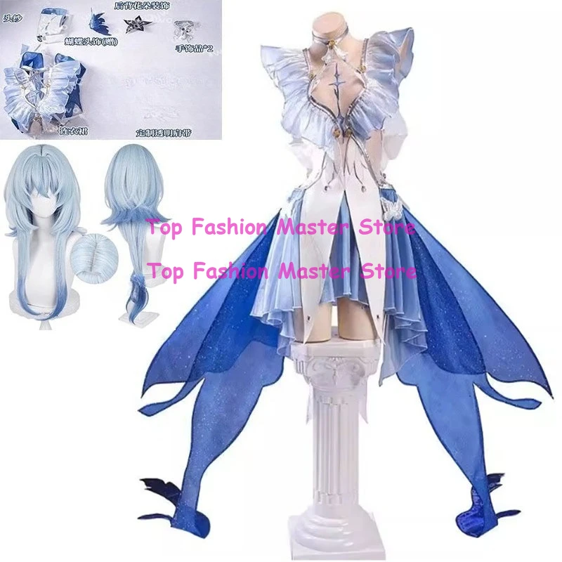 

Wuthering Waves WuWa Coast Guardian Cosplay Costume Women Wig Set Halloween Comic Con Outfit