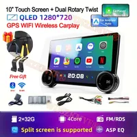 10.1 inch Universal android13 Car Radio Dual twist Android Auto CarPlay 2din Multimedia Player GPS BT car Intelligent Systems