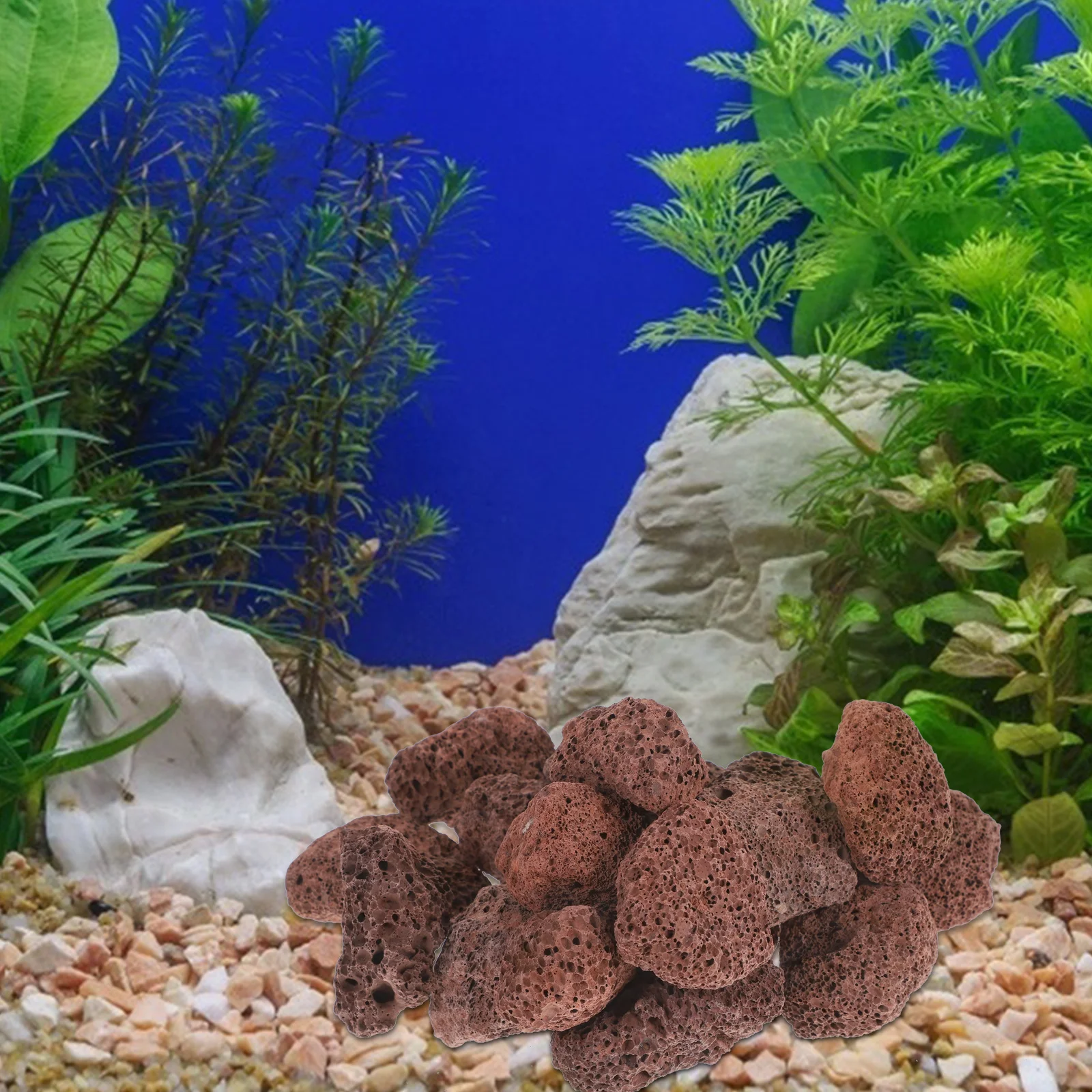 

Aquarium Filter Stone Volcanic Rocks Fish Tank Water Treatment Media Natural Porous Filter Material Stone
