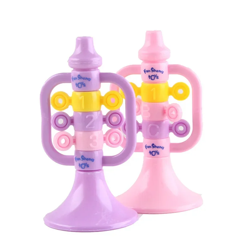 Creative Children Plastic Sound Trumpet Baby Cartoon Horn Gift Musical Instrument Early Educational Famuly Interactive Toys