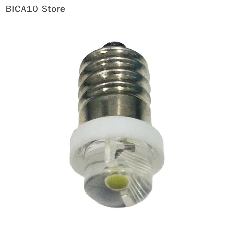 1Pc 3V/4.5V/6V 0.5W Torch Flashlight Bulb 6000K White LED E10 Socket Replacement Bulb for Torch LED Bulb