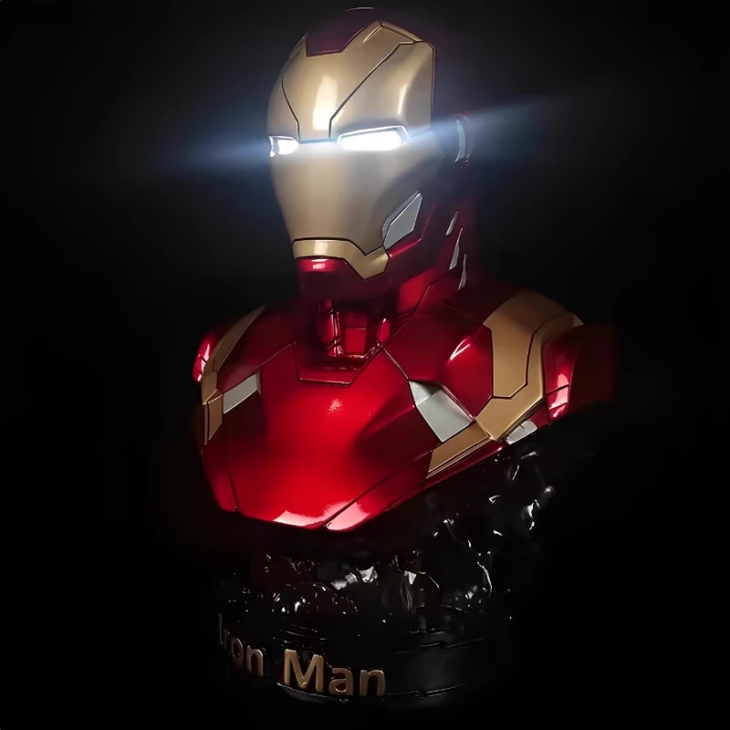 Homem de ferro vingadores brilhante mk50 busto resina modelo 1/3 tamanho grande 40cm estátua estática atualizado modelo gk periférico presente colecionável