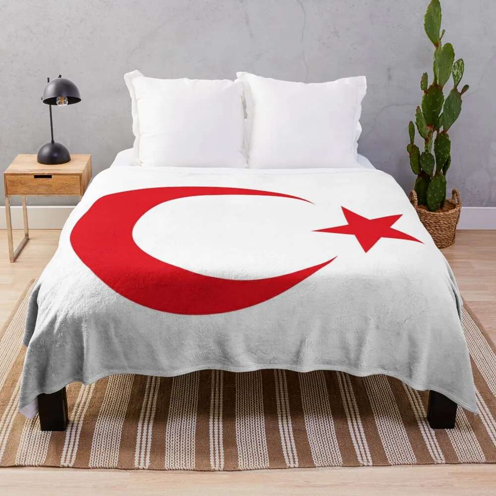 

Turkey Red Moon and Star Flag /Türkiye Kzlay ve Yldz Bayra Throw Blanket Bed covers Decorative Sofas Blankets