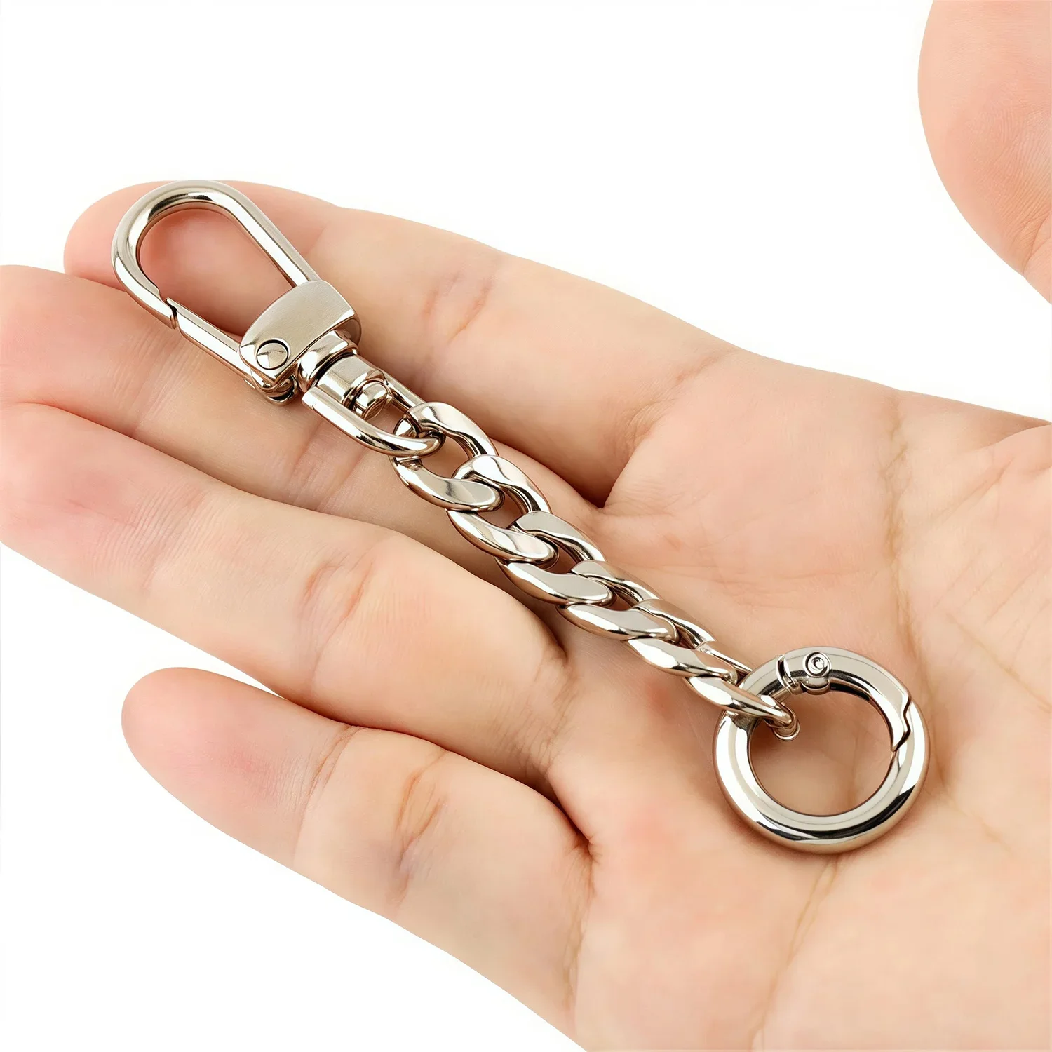 Women's Keychain, Purse Extender Chain, Denim Pocket Chain with Keyring for Jeans, Women Keychain Charms