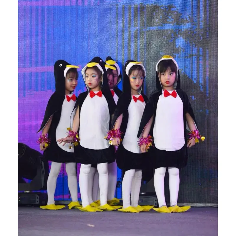 아기 유아 소년 소녀용 펭귄 동물 할로윈 코스튬, 멋진 원피스 코스프레 의상, 카니발 파티용 의류, 신제품