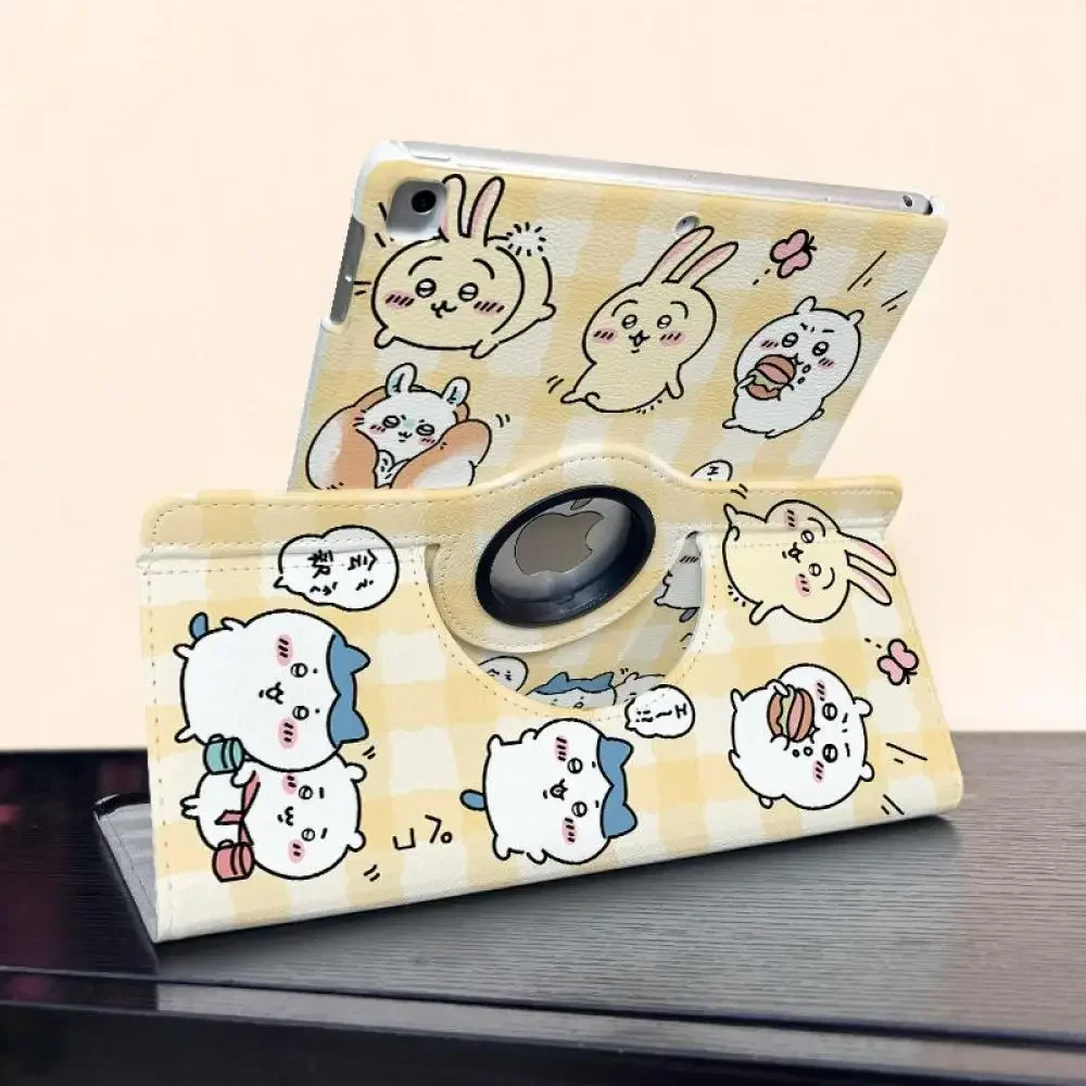 

Kawaii Cartoon Usagi Chiikawa Hachiware Pu Ipad Case Anime for Ipad Pro2024 11 Air5 6 Cover Anti-Fall Cute Girls Festival Gift