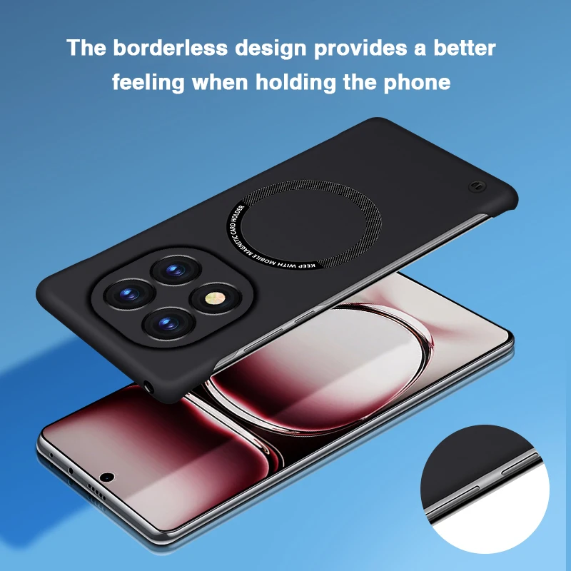 Skin Feel UltraThin Frameless Magnetic Case for Mi Redmi Note 15 14 Pro Plus 4G 5G for Magsafe Wireless Charging Hard Back Cover