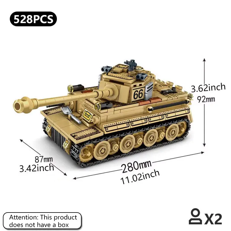 Bloques de construcción de tanques clásicos T34, juguetes de coches blindados clásicos de la Segunda Guerra Mundial, modelo de adornos DIY hechos a mano educativos para niños