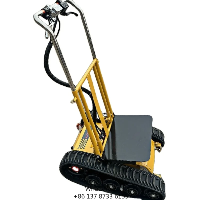Electric Foldable Cargo Trolley Stair Climbing Crawler For Construction Carry Buckets Machine