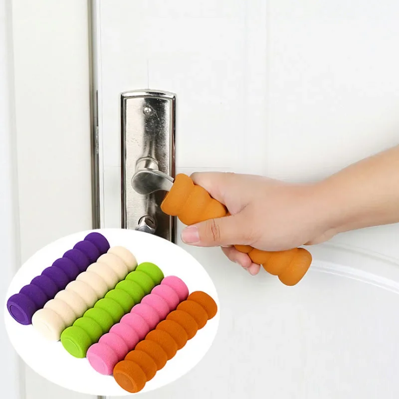 1PC Soft Spiral Foam Elastic Door Handle Cover Doorknob Guard Protector Anti-collision Door Stopper Safety Practical Home Decor