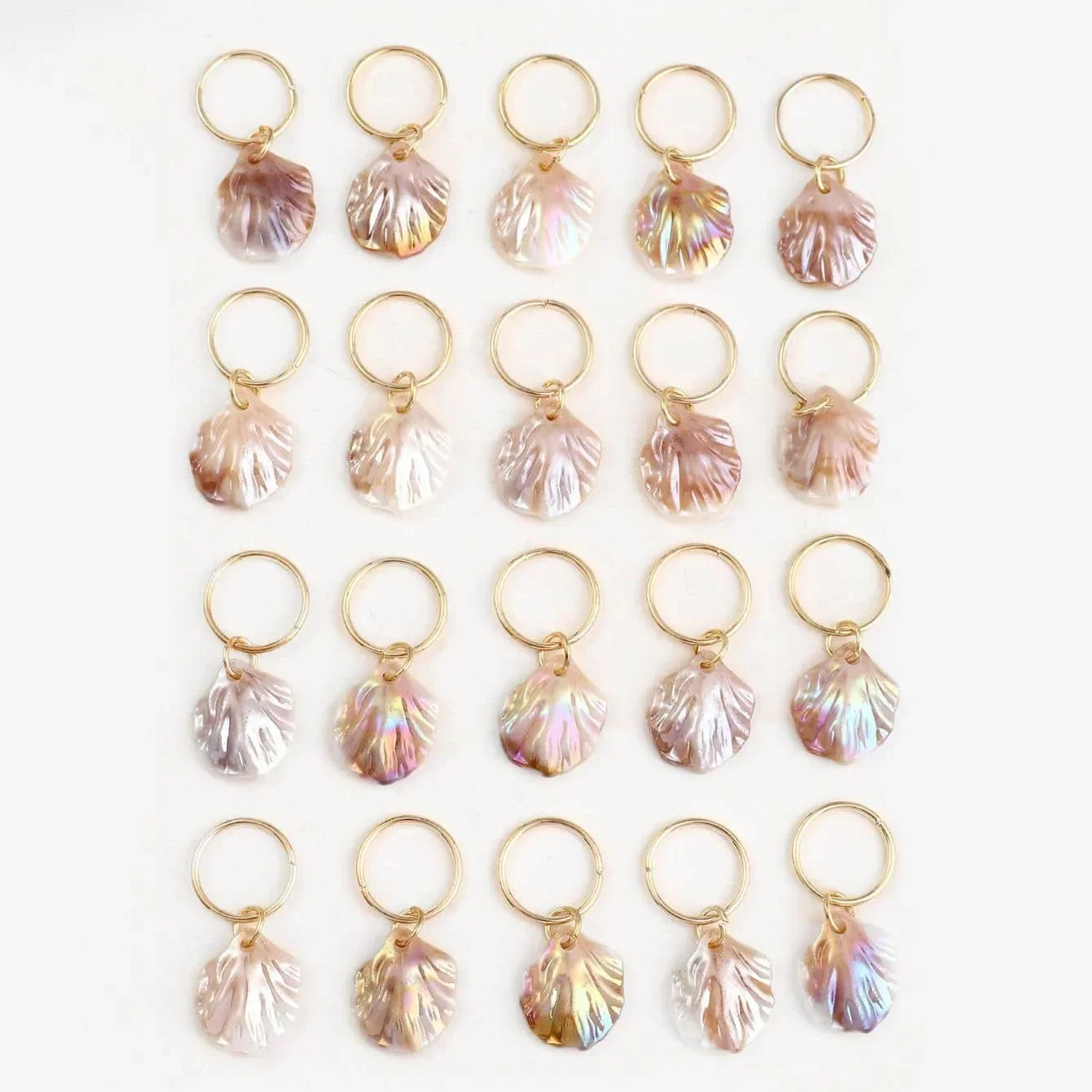 

20Pcs Hair Braid Rings Clips Dread Locks Hair Braiding Mermaid Shell Hair Ring Dreadlocks Beads Metal Cuffs Decoration