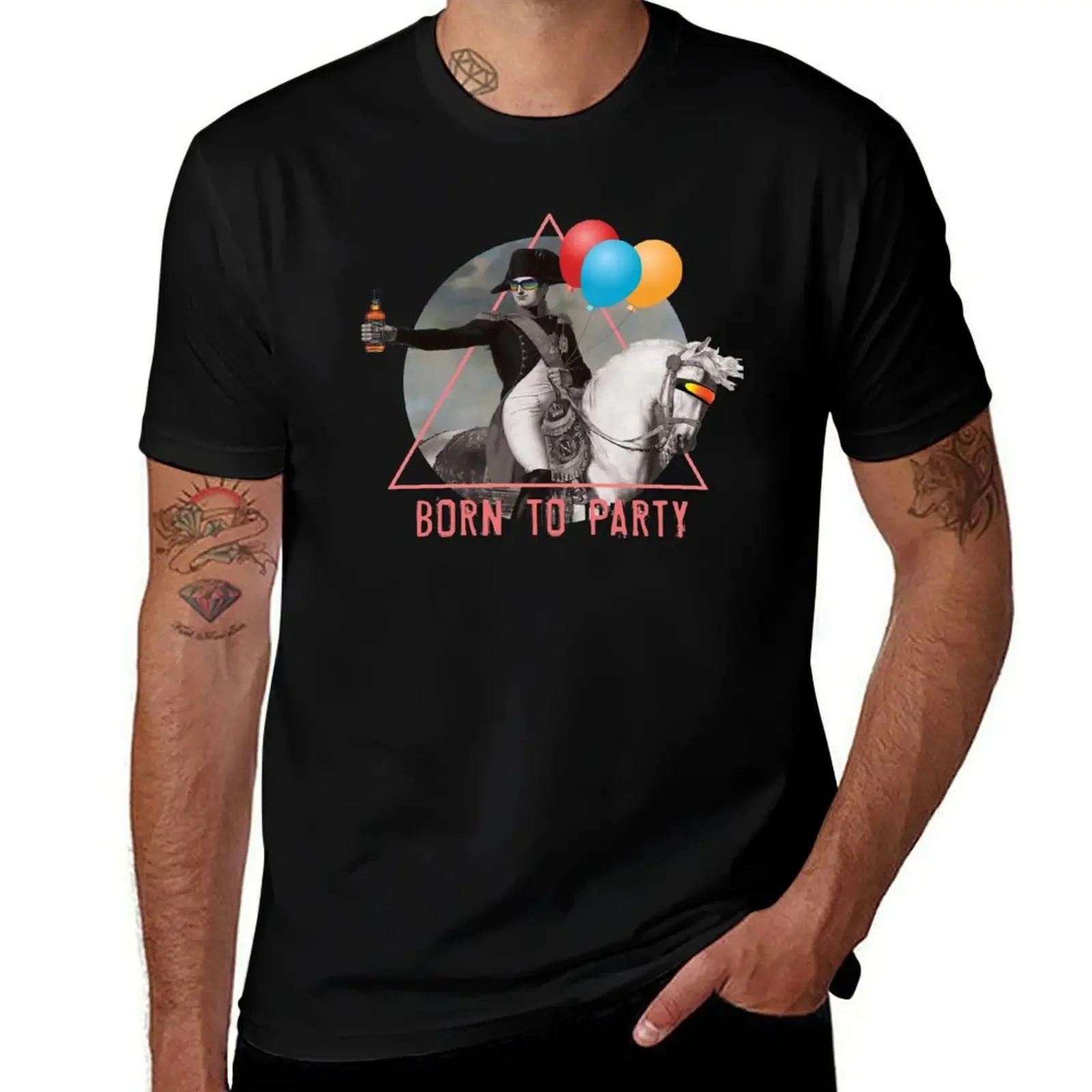 

Napoleon Born 2 Party NEW T-Shirt street wear anime tshirt for a boy cheap stuff Men's clothing