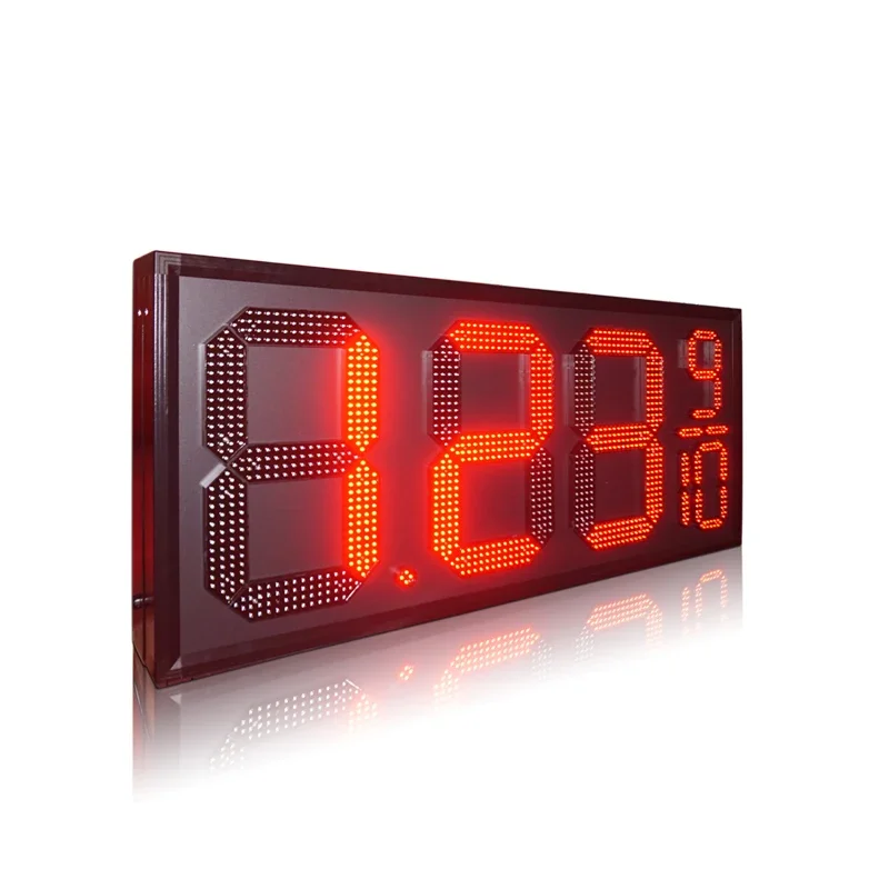 Best Seller Jhering Factory High Quality Outdoor 18 Inch Red 5 Digits Rf Remote Control Digital Led Gas Signs Display
