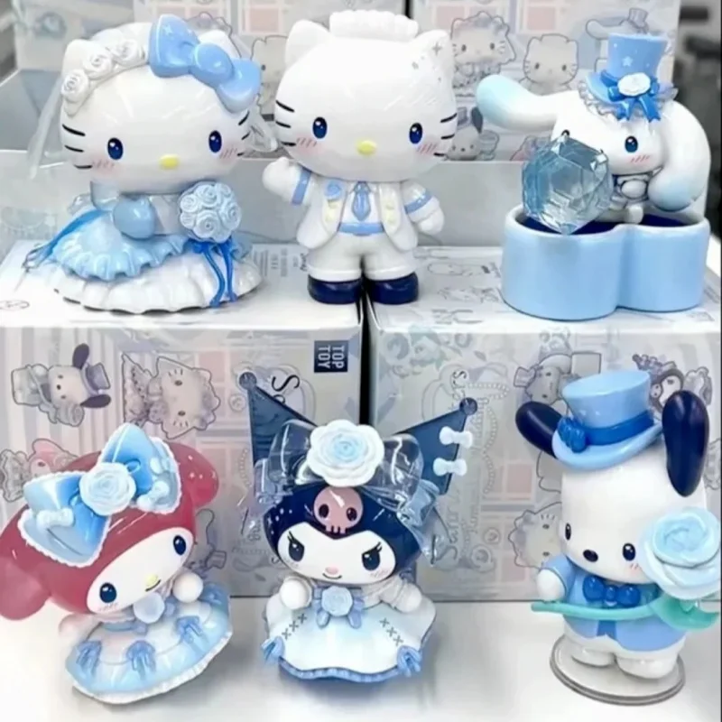 

Sanrio Hellokitty Deardaniel романтическая свадебная серия слепая коробка Kuromi My Melody Cinnamorol Pochacco аниме фигурка модель игрушки