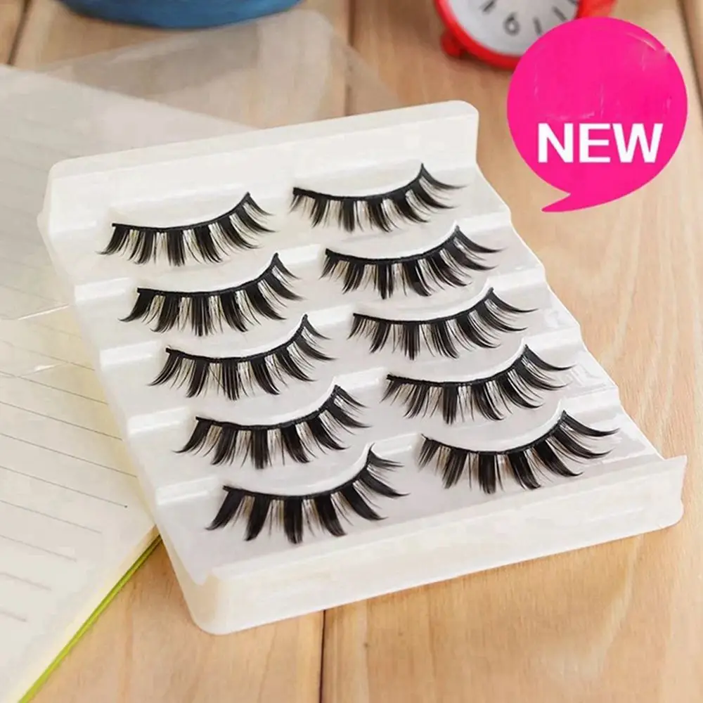 5Pairs Hot Women Fake Eyelash Japanese Little Devil Serious Makeup Long Thick Eye Lash Extension Natural Beauty Eye Cosmetic