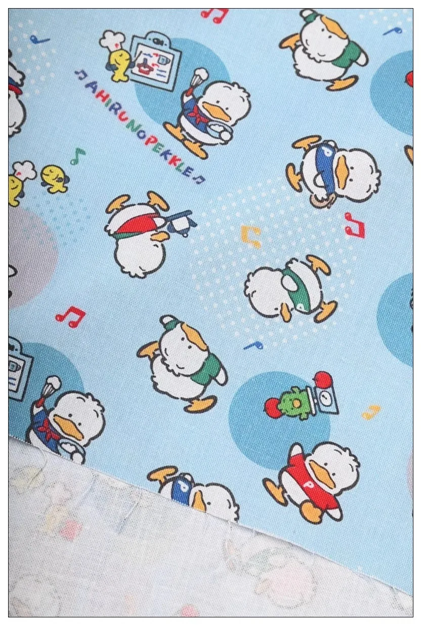 Sanrio Pekkle Duck Plain 100% cotone tessuto per cucire Patchwork vestiti fai da te Quilting materiale cucito