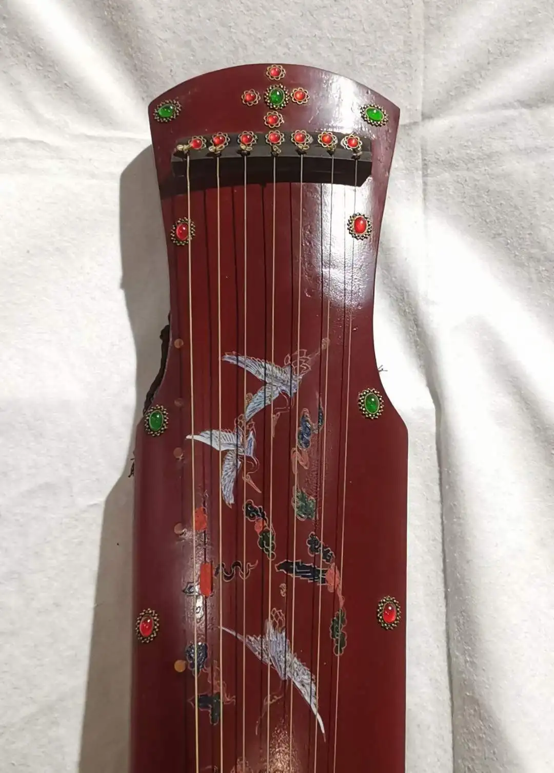 122cm Wooden body Red Lacquerware Guqin Chinese Antique Heptachord Guitar Violin the seven-stringed Music instrument