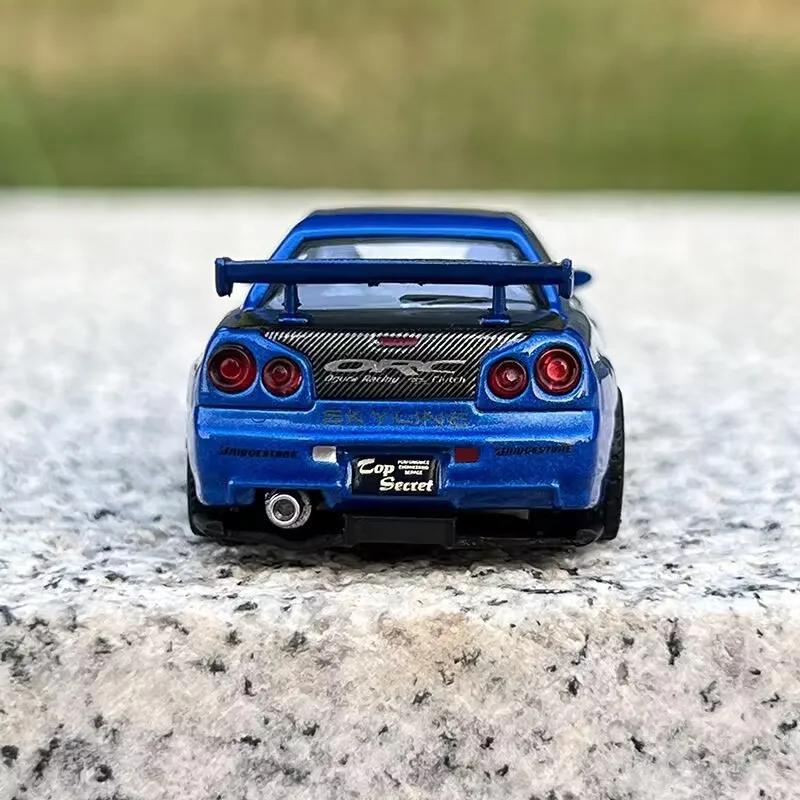 1:64 Nissan Skyline GTR R34 Alloy Sports Car Model Simulation Diecasts Metal Racing Car Vehicles Model Collection Toys Gift