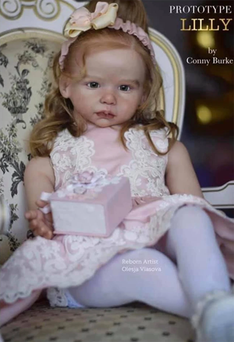 28 Inch Lilly Unfinished Reborn Toddler Doll Kit, Blank DIY Vinyl Doll Parts for Reborn Doll Making & Craft Lovers