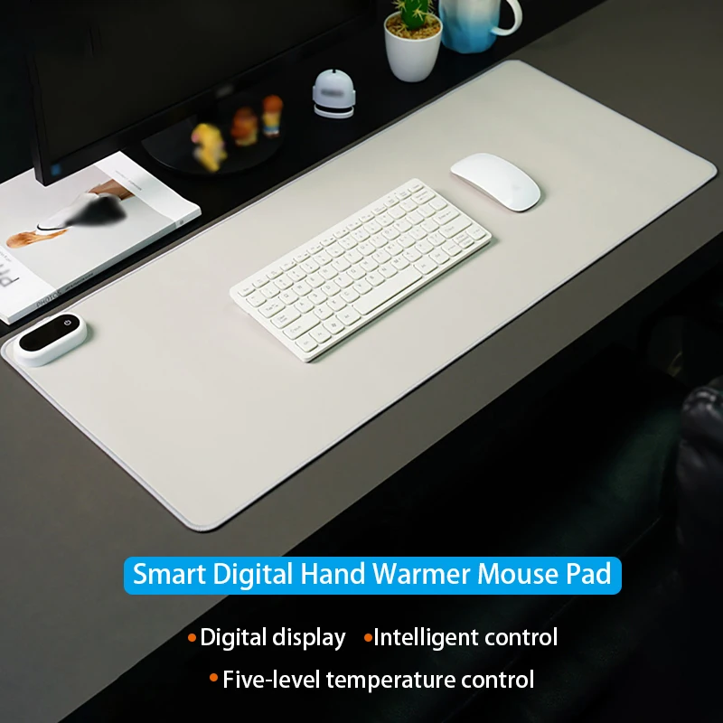 

Smart Digital Display Hand Warmer Mouse Pad with Touch Switch Five-level Temperature Adjustment Office Heated Mouse Pad
